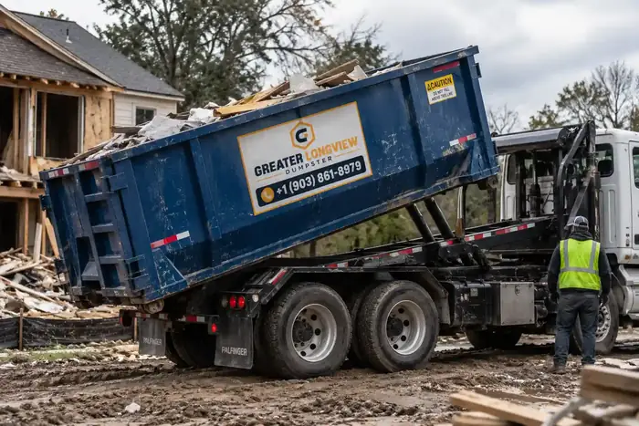 Heavy-Duty Roll-Off Truck Precision Delivery and Palfinger Hydraulic Hoist in Longview TX