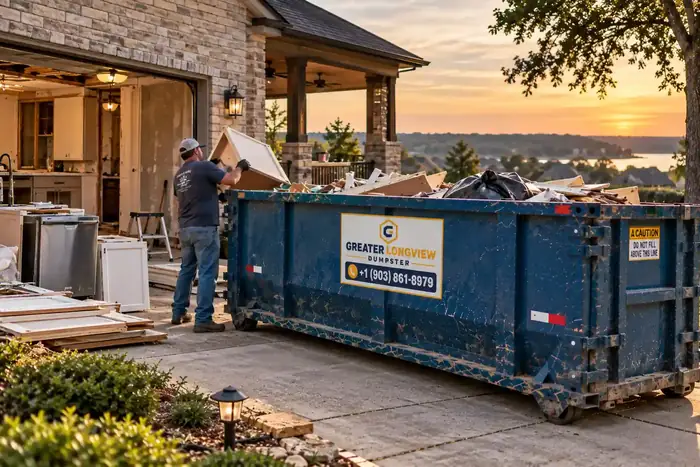 Greater Longview Dumpster residential container for Longview homeowners