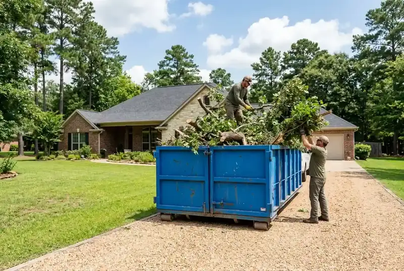 Yard waste dumpster rental Longview landscaping cleanup