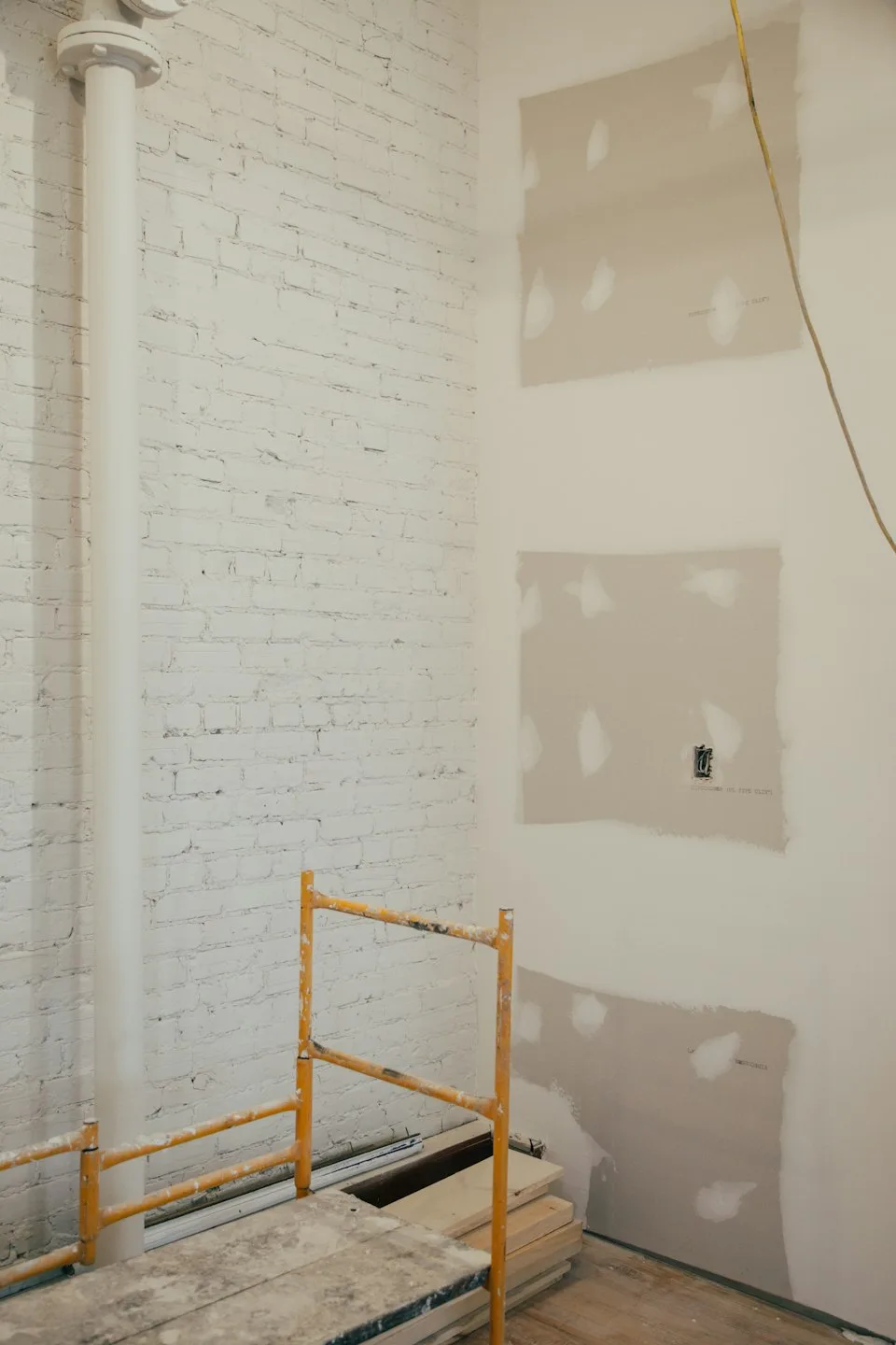 Remodeling interior demolition with broken drywall and sheetrock debris in Longview TX