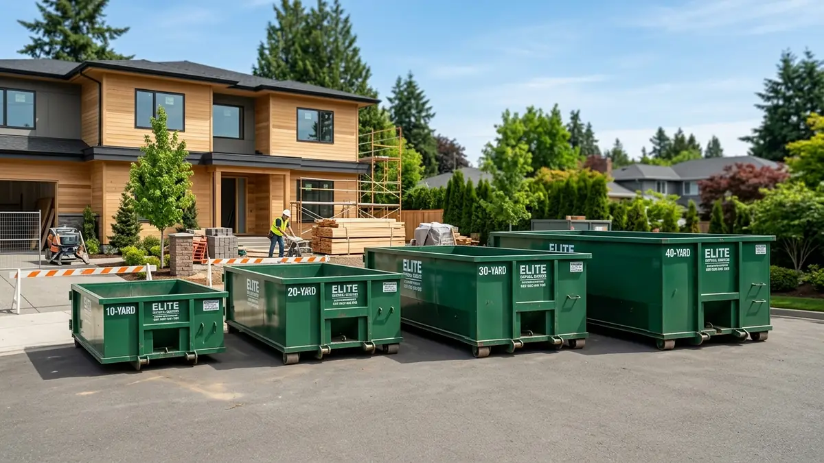 Roll off dumpster sizes comparison guide Longview TX - 10, 20, 30, and 40 yard containers